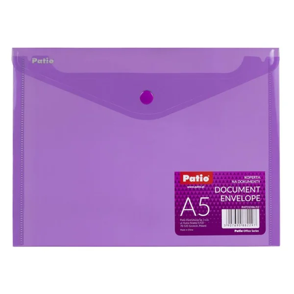 KOPERTA NA DOKUMENTY A5 PATIO PAT3139A/15 FIOLETOWA