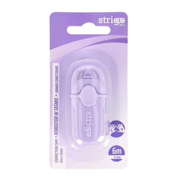 KOREKTOR W TAŚMIE MINI 5 MM X 6 M STRIGO FIOLETOWY