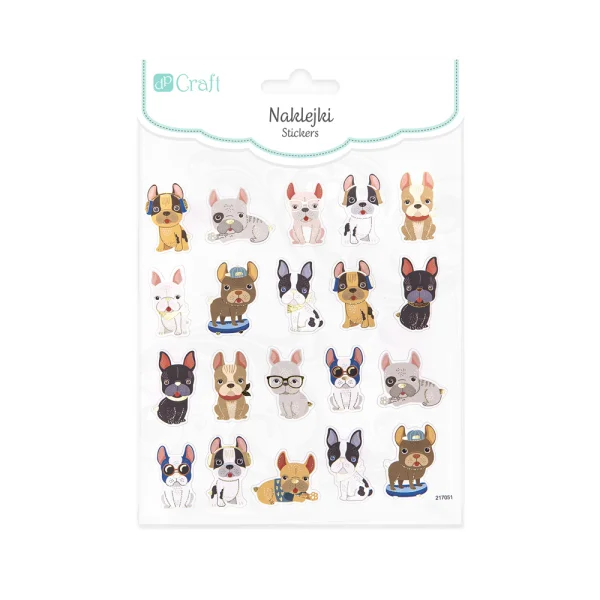 NAKLEJKI Z BROKATEM DPNK-102 PIESKI DP CRAFT 5907590007226