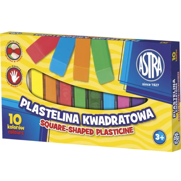 PLASTELINA KWADRATOWA 10 KOL ASTRA 5901137087498
