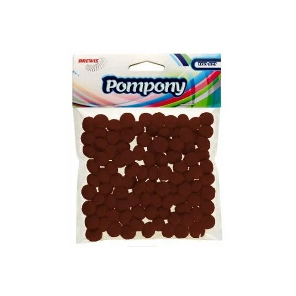 POMPONY 10MM POM29 BREWIS BRĄZOWE