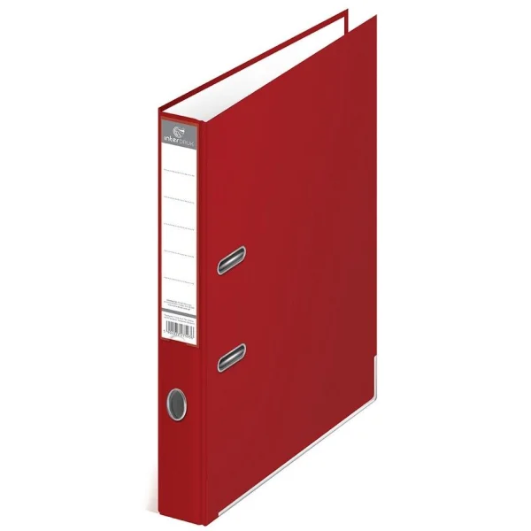 Segregator na dokumenty A4 50mm z dźwignią bordowy INTERDRUK 5902277275936