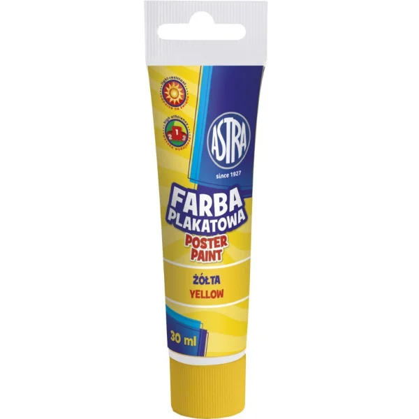 FARBA PLAKATOWA W TUBIE ASTRA ŻÓŁTA