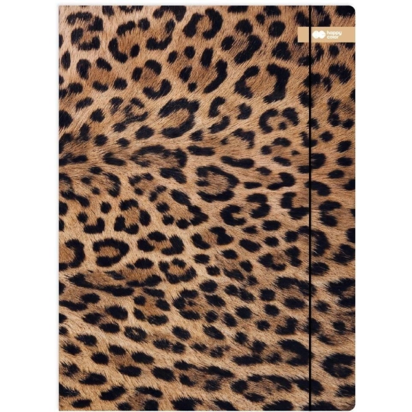 TECZKA Z GUMKĄ A4 UV SAFARI LEOPARD HAPPY COLOR