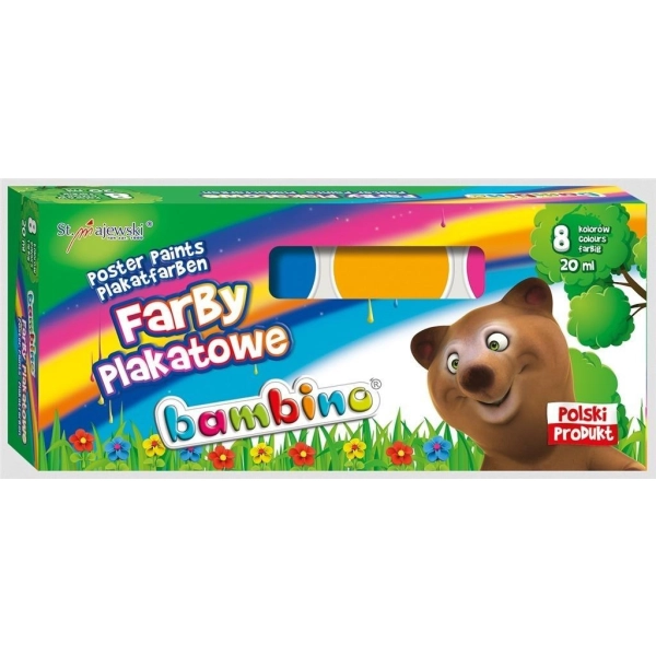 FARBY PLAKATOWE 8KOL 20ML BAMBINO