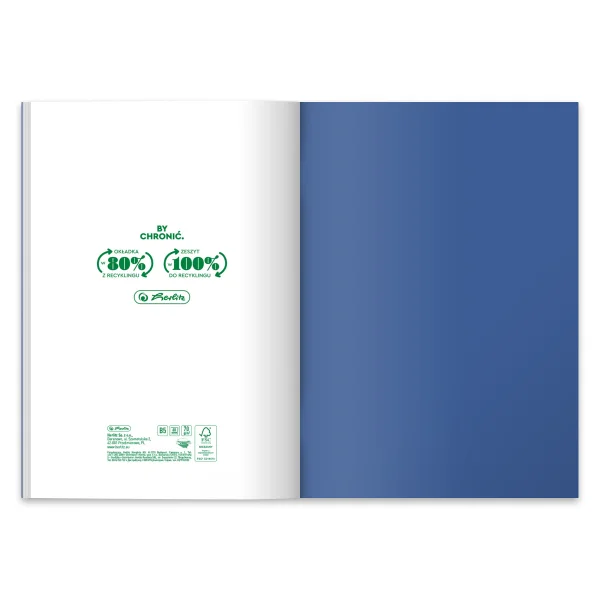 ZESZYT B5 60 # ECO PP OCEAN COLORS FSC HERLITZ
