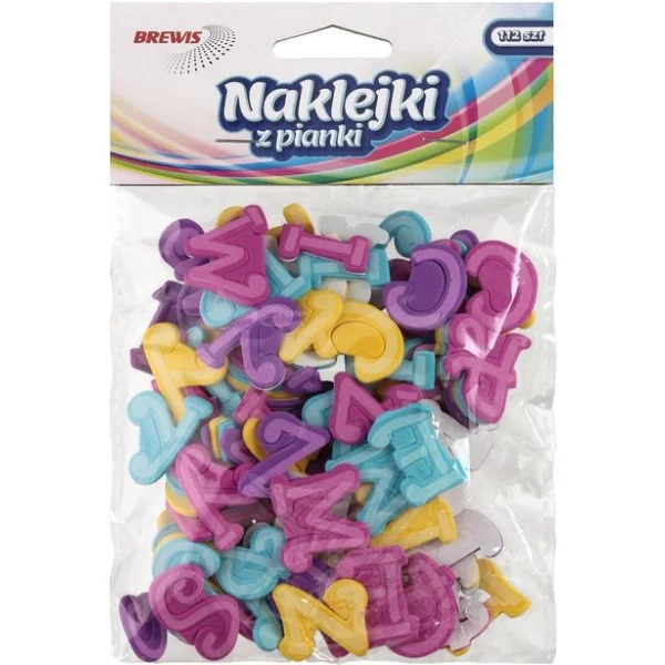 NAKLEJKI Z PIANKI LITERKI PVC48 BREWIS