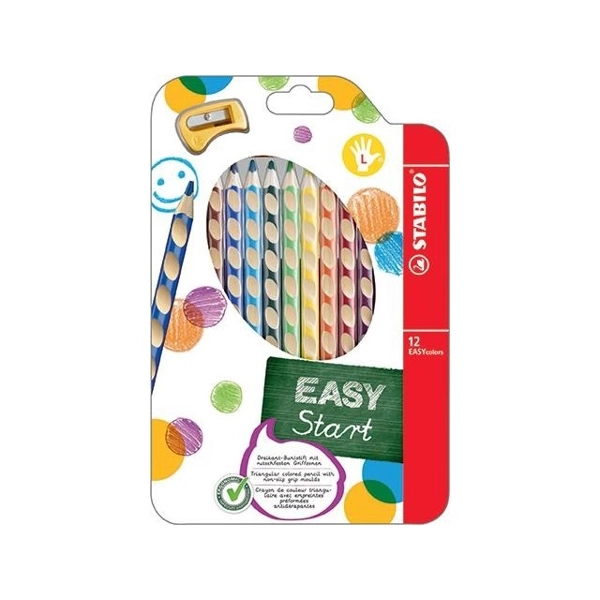 KREDKI DLA LEWORĘCZNYCH 12 KOLORÓW EASY START STABILO 4006381398695
