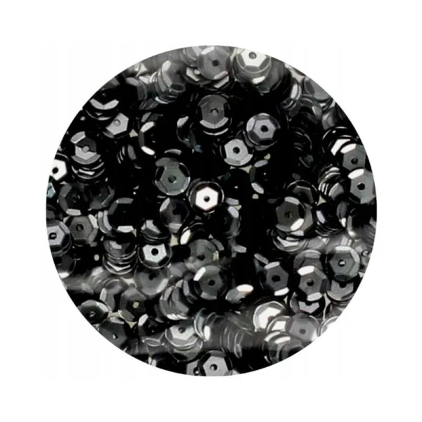 CEKINY BŁYSZCZĄCE 6MM 10G CZARNE B170 BREWIS