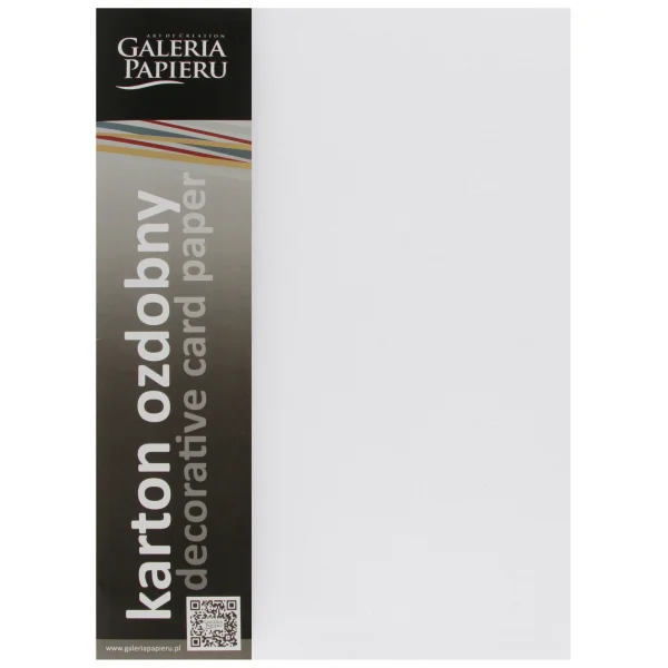 KARTON OZDOBNY KRATKA BIAŁY 20 SZT 220G GALERIA PAPIERU