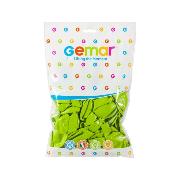 BALONY PASTEL 12" PASTEL PISTACJOWE 11 100SZT GEMAR