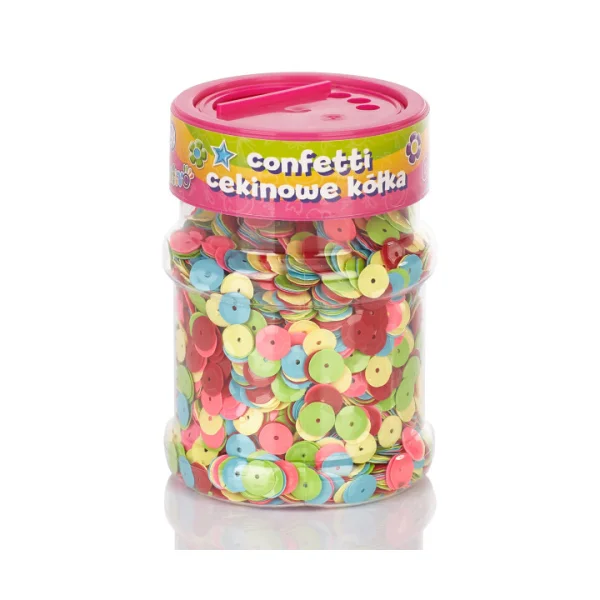 CONFETTI MIX KOLORÓW INTESNYWNYCH KÓŁKA 100G ASTRA CREATIVO