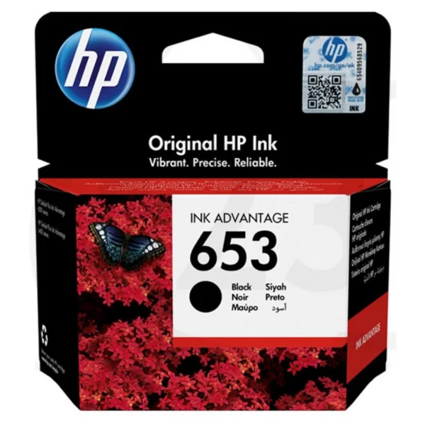 TUSZ HP 653 BLACK ORYGINALNY