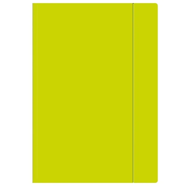 TECZKA Z GUMKĄ A4 FLUO INTERDRUK LIMONKOWA 5902277267221