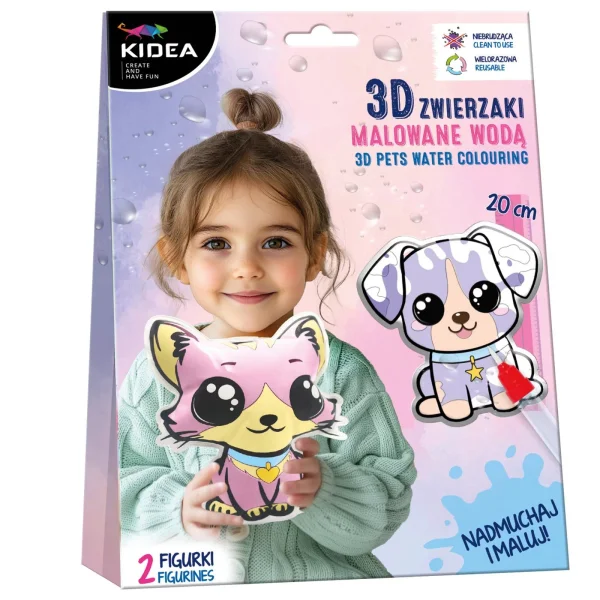 MAGICZNE ZWIERZAKI 3D DO MALOWANIA WODĄ KIDEA