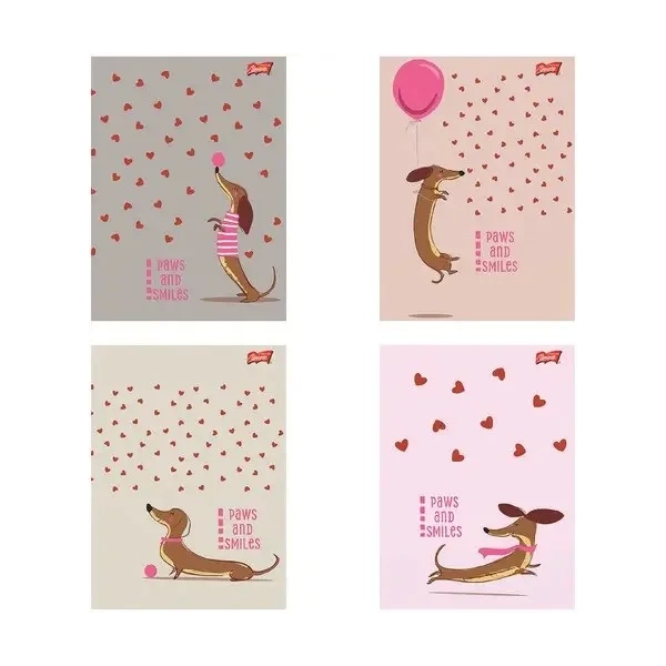 ZESZYT A5 32 # LOVELY DACHSHUND LAMINOWANY UNIPAP