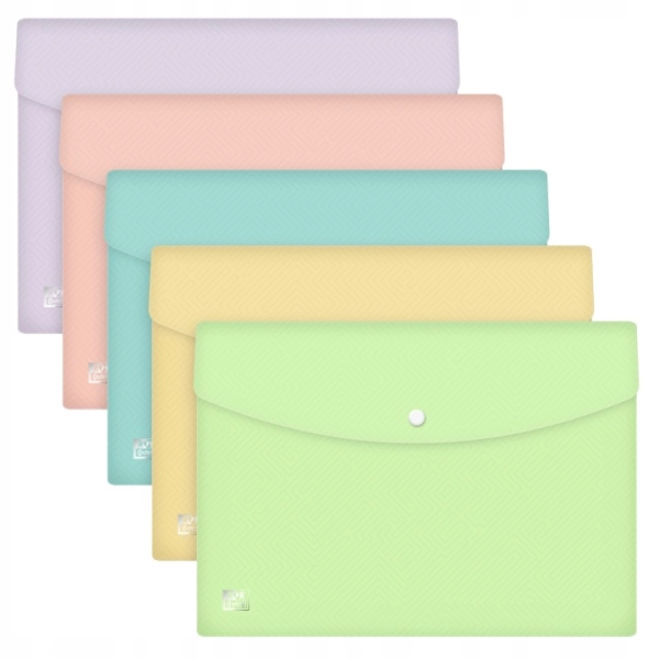 TECZKA KOPERTOWA A4 PP NA ZATRZASK OXFORD URBAN PASTEL MIX