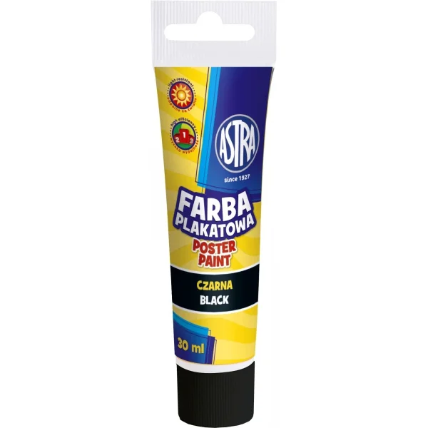 FARBA PLAKATOWA W TUBIE ASTRA CZARNA