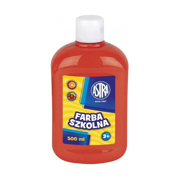 FARBA SZKOLNA ASTRA 500ML CZERWONA