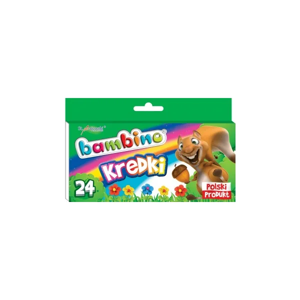 KREDKI ŚWIECOWE 24 KOLORÓW BAMBINO 5903235000218