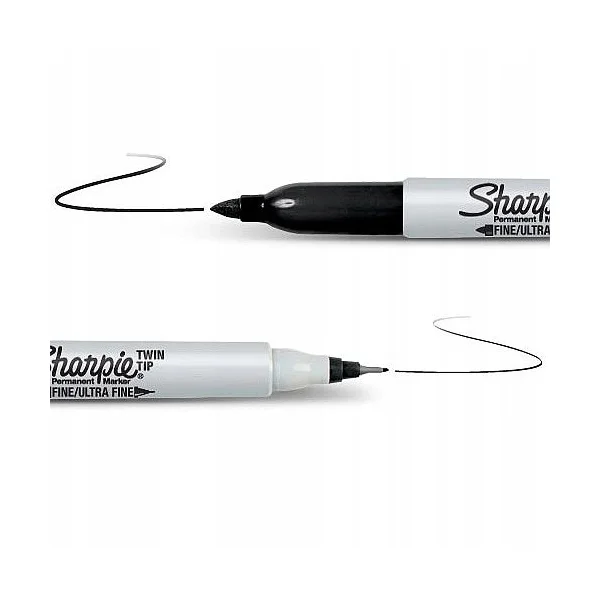 MARKER DWUSTRONNY SHARPIE TWIN TIP CZARNY S0811100