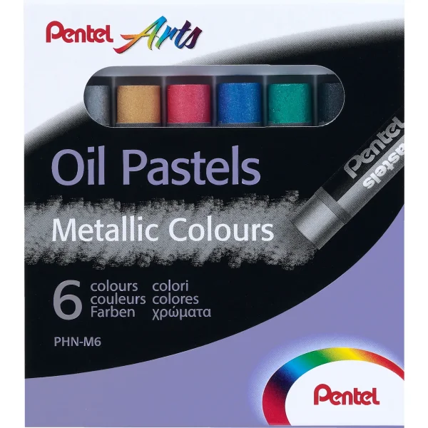 PASTELE OLEJNE METALICZNE 6 KOLORÓW PENTEL
