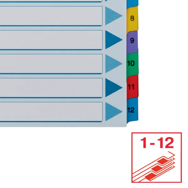 PRZEKŁADKI A4 1-12 MYLAR ESSELTE