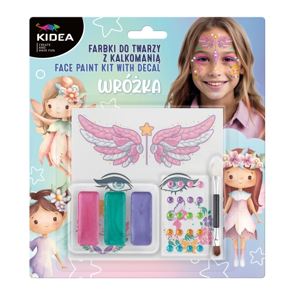 FARBKI DO TWARZY Z DIAMENTAMI I KALKOMANIĄ WRÓŻKA KIDEA HIT!!!