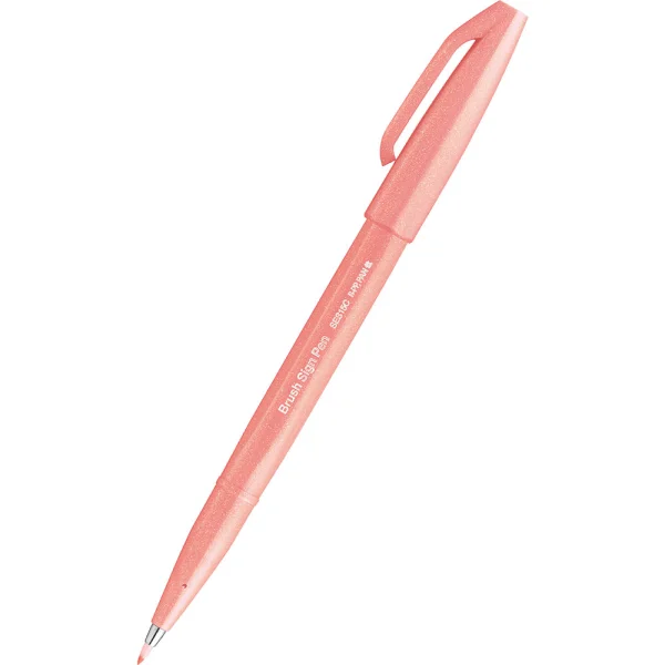 PISAK PĘDZELKOWY BRUSH SIGN PEN SES15C PENTEL CORAL ORANGE