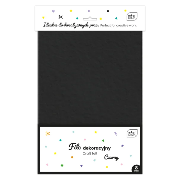 FILC DEKORACYJNY CZARNY 8SZT INTERDRUK
