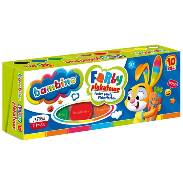 FARBY PLAKATOWE 10KOL 20ML BAMBINO