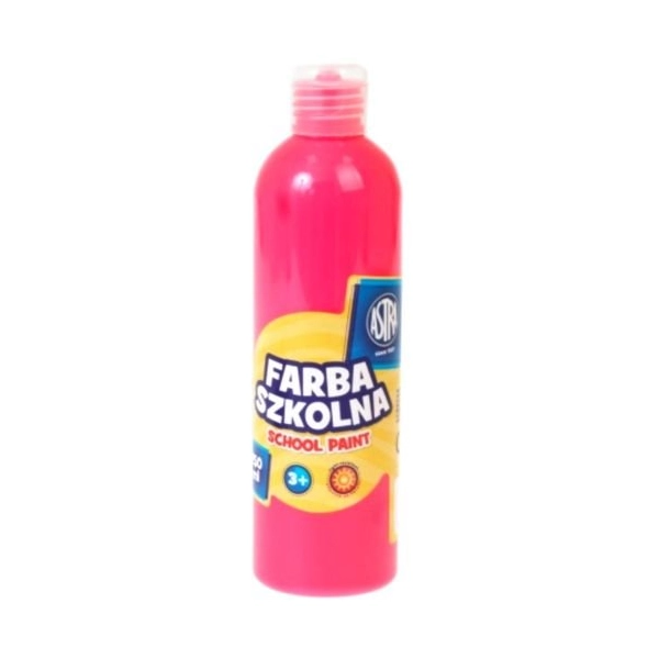 FARBA SZKOLNA ASTRA 250ML FLUO RÓŻOWA