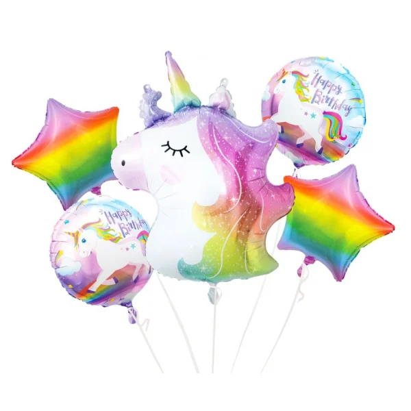 BALONY FOLIOWE ZESTAW JEDNOROŻEC A"5 GODAN