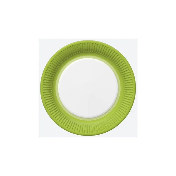 TALERZYK PAPIEROWY DAISY UNICOLOR JASNA ZIELEŃ 8SZT 18CM POL-MAK