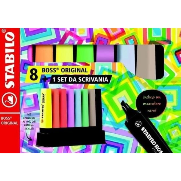 ZAKREŚLACZ STABILO BOSS 8SZT