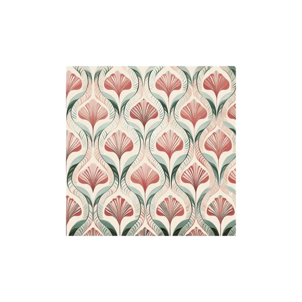 SERWETKI DAISY POL-MAK 33X33 FLORA CORAL LEAVES PATTERN 20 SZTUK