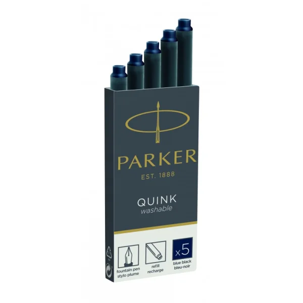 NABOJE ATRAMENTOWE PARKER 5 SZT QUINK BLUE-BLACK