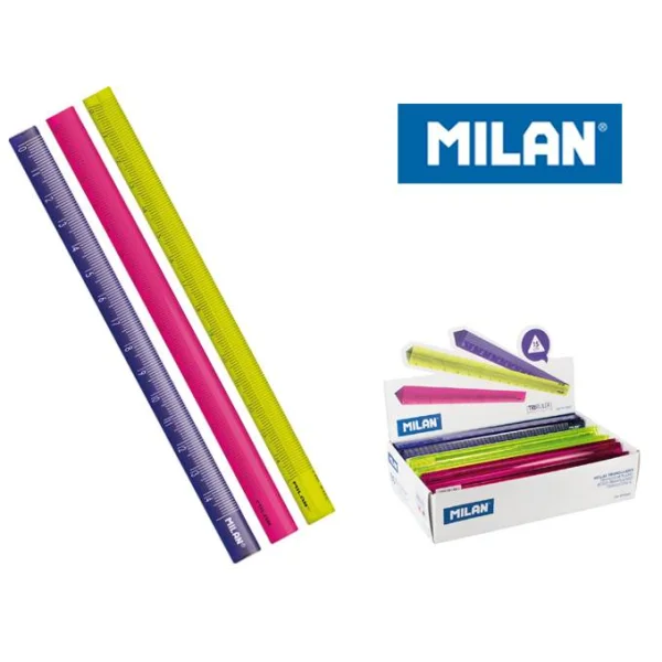 LINIJKA TRÓJKĄTNA 15 CM KOLOR MILAN 8411574077947