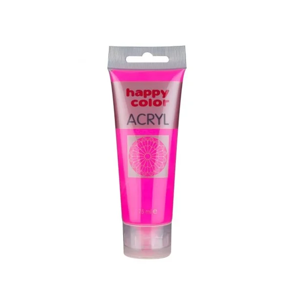 FARBA AKRYLOWA 75ML RÓŻOWY FLUO 221 HAPPY COLOR