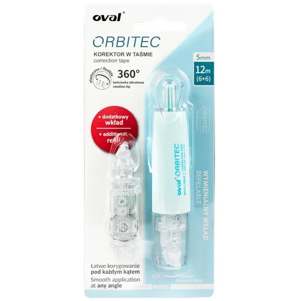 KOREKTOR W TAŚMIE OVAL ORBITEC CLICK 5MMx6M NIEBIESKI