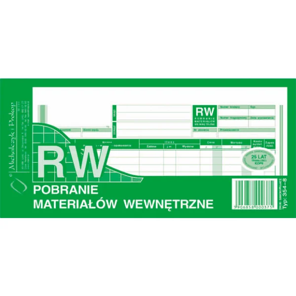 DRUK 354-8 RW POBRANIE MATERIAŁÓW WEWNĘTRZNE