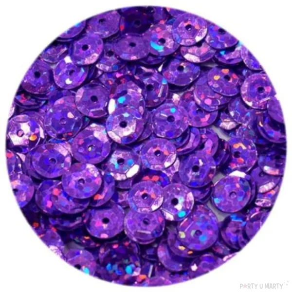 CEKINY HOLOGRAMOWE 6MM FIOLET H60 BREWIS