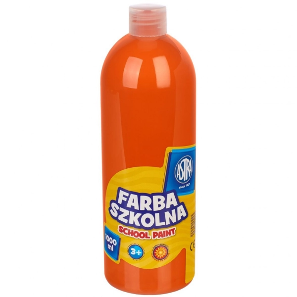 FARBA SZKOLNA 1000ML ASTRA POMARAŃCZOWA