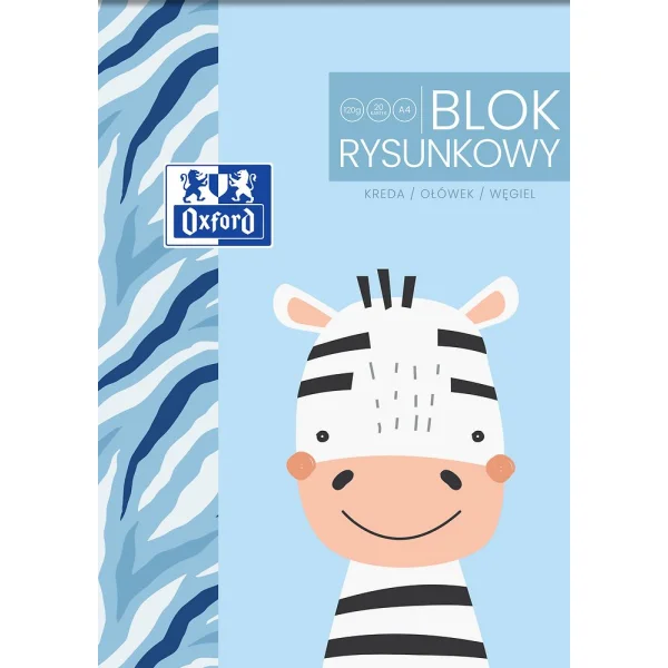 BLOK RYSUNKOWY A4/20 BIAŁY OXFORD 120G KIDS