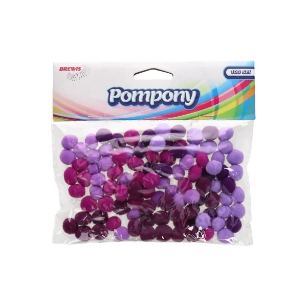 POMPONY 10MM BREWIS POM11 ODCIENIE FIOLETOWEGO