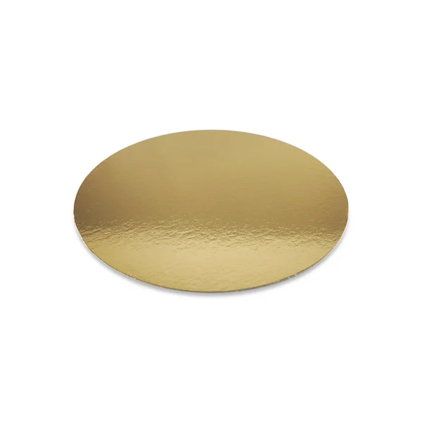 PODKŁAD POD TORT OKRĄGŁY ZŁOTY 22 CM GRUBOŚĆ 1MM