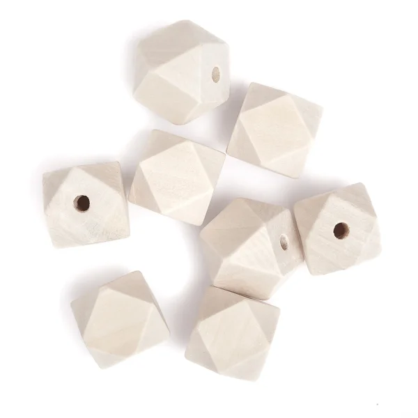DREWNIANE KORALIKI GEOMETRYCZNE 20 MM GRKO-107 DP CRAFT 5907589940305