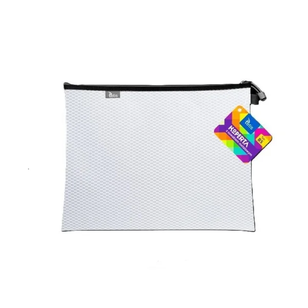 KOPERTA Z SUWAKIEM METALOWYM B5 29,5 x 21,5 CM BIAŁA TETIS