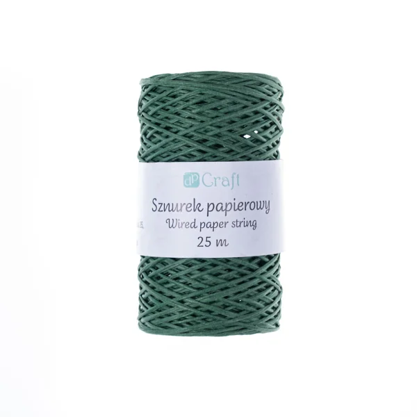 SZNUREK PAPIEROWY Z DRUCIKIEM ZIELONY DPSZ-016 DP CRAFT