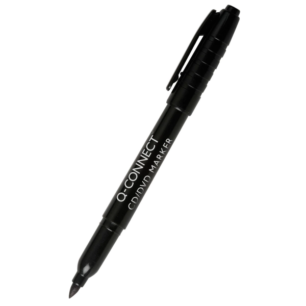 MARKER DO CD/DVD, Q-CONNECT, M, GR.LINII PIS.: 1MM, CZARNY